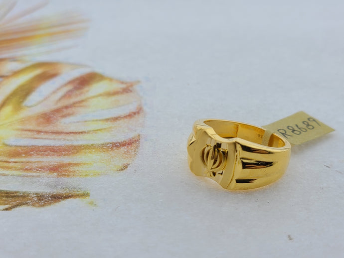 22K Solid Gold Men's Religious Ring R8689 - Royal Dubai Jewellers