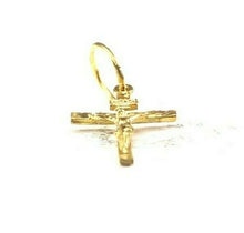 22k Pendant Solid Gold ELEGANT Simple Diamond Cut Jesus Cross Pendant P2150mon - Royal Dubai Jewellers