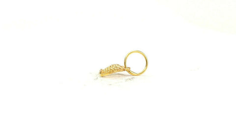 22k Pendant Solid Gold ELEGANT Simple Diamond Cut Crown Pendant P2197z mon - Royal Dubai Jewellers