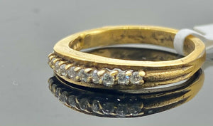 22k Ring Solid Gold ELEGANT Charm Ladies Band SIZE 5.5 "RESIZABLE" r2943mon - Royal Dubai Jewellers
