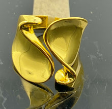 22k Ring Solid Gold ELEGANT Simple High Polished Geometric Ladies Band r2402 - Royal Dubai Jewellers
