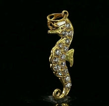 22k Pendant Solid Gold ELEGANT Classic Seahorse Stone Encrusted Pendant p4027 - Royal Dubai Jewellers