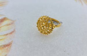 22K Solid Gold Designer Beaded Ring R9155 - Royal Dubai Jewellers