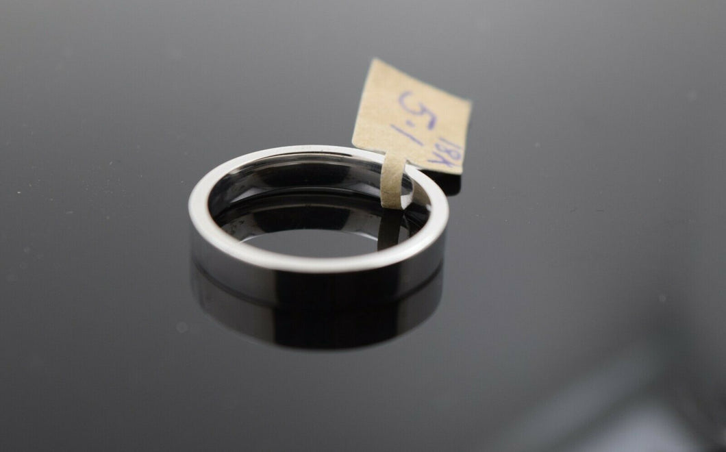 18k Ring Solid Gold Ring Men Jewelry Simple Plain Band High Polished R1845 - Royal Dubai Jewellers