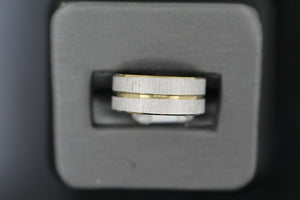 18k Solid Gold Elegant Ladies Modern Sand Finish Band Ring R9304m - Royal Dubai Jewellers