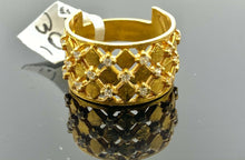 22k Ring Solid Gold ELEGANT Charm Ladies Wide Band SIZE 7.25 "RESIZABLE" r2134 - Royal Dubai Jewellers