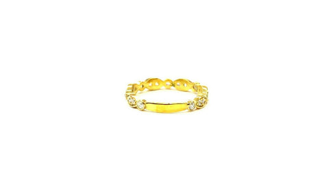 22k Ring Solid Gold ELEGANT Charm Infinity Band SIZE 7.75 "RESIZABLE" r2395 - Royal Dubai Jewellers