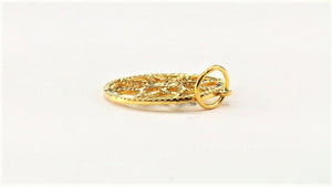 22k Pendant Solid Gold ELEGANT Simple Diamond Cut Star Design Pendant P2010 - Royal Dubai Jewellers