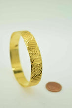 Bangle CUSTOM Handmade 22K SOLID yellow GOLD BANGLE BRACELET Cuff Diamond Cut - Royal Dubai Jewellers