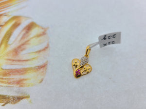 22K Solid Gold Floral Pendant P5205 - Royal Dubai Jewellers