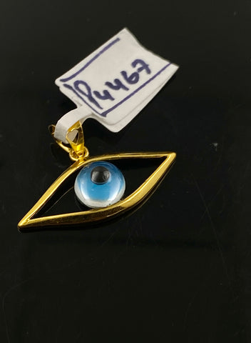 22K Solid Gold Evil Eye Pendant P4467 - Royal Dubai Jewellers