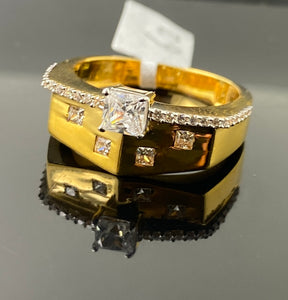 22k Solid Gold Posh Designer Men Ring r6221 - Royal Dubai Jewellers