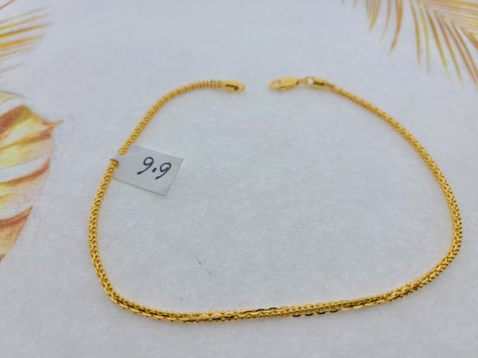 22K Solid Gold Snake Pattern Ankelet B8750 - Royal Dubai Jewellers