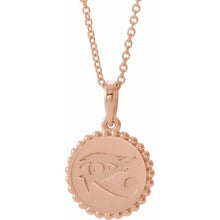 14K Rose Eye of Horus 16-18" Necklace Item 86872NR - Royal Dubai Jewellers