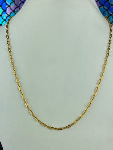 22k Chain Solid Gold Ladies Jewelry Simple Cable Design C801b - Royal Dubai Jewellers