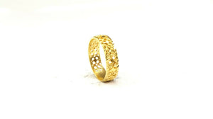 22k Ring Solid Gold ELEGANT Charm Ladies Band SIZE 7.25 "RESIZABLE" r2585mon - Royal Dubai Jewellers