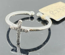 18k Ring Solid Gold ELEGANT Modern Cross Design Ladies Band r2387z - Royal Dubai Jewellers