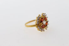 22k Ring Solid Gold Elegant Antique Orange Topaz Stone Band Ring Size 7 au - Royal Dubai Jewellers