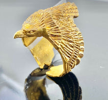 22k Ring Solid Gold ELEGANT Flying Eagle Men Band r2489 - Royal Dubai Jewellers