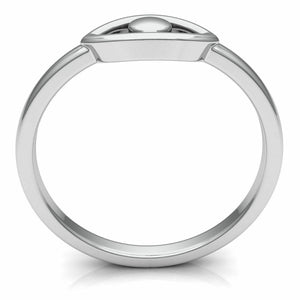 18k Ring Solid White Gold Ladies Jewelry Elegant Simple Eye Design CGR62W - Royal Dubai Jewellers