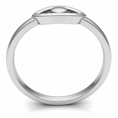 18k Ring Solid White Gold Ladies Jewelry Elegant Simple Eye Design CGR62W - Royal Dubai Jewellers