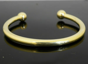 CUSTOM Handmade 22K Classic SOLID GOLD Ball torque Hollow pipe BANGLE BRACELET - Royal Dubai Jewellers
