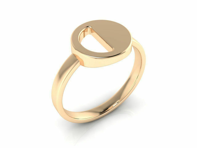 22k Ring Solid Yellow Gold Ladies Jewelry Elegant Half Circle Design CGR64 - Royal Dubai Jewellers