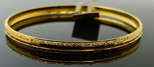 10k Bangle Solid Gold Elegant Children Simple Bangle CB1171 - Royal Dubai Jewellers