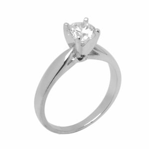 14k Solid Gold Elegant Ladies Modern Overlapping Round Solitaire Ring D2101v - Royal Dubai Jewellers