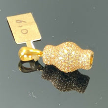 22k Pendant Solid Gold Elegant Simple Cute Lantern Style with Stone Design P494 - Royal Dubai Jewellers