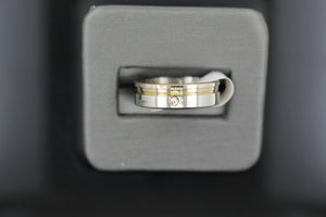 18k Solid Gold Elegant Ladies Modern Shiny Finish Band Ring R9125m - Royal Dubai Jewellers