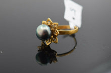 22k Ring Solid Gold ELEGANT Charm Teal Star Band SIZE 7 "RESIZABLE" r2336z - Royal Dubai Jewellers