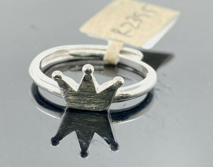 18k Ring Solid Gold ELEGANT Simple Modern Tiara Design Ladies Band r2395z - Royal Dubai Jewellers