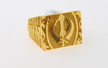 22k Solid Gold Elegant Sikh Sikhi Religious Khanda Mens Ring Size 10.0 R143 mf - Royal Dubai Jewellers