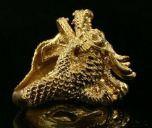 22k Ring Solid Gold ELEGANT Charm Men Luck Dragon Ring SIZE 9 "RESIZABLE" r2190 - Royal Dubai Jewellers
