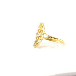 22k Ring Solid Gold ELEGANT Charm Ladies Floral Ring SIZE 7.5 "RESIZABLE" r2085 - Royal Dubai Jewellers