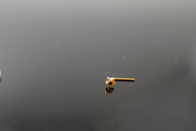 Authentic 18K Yellow Gold Nose Pin L- Post Star with Black Stone n035 - Royal Dubai Jewellers