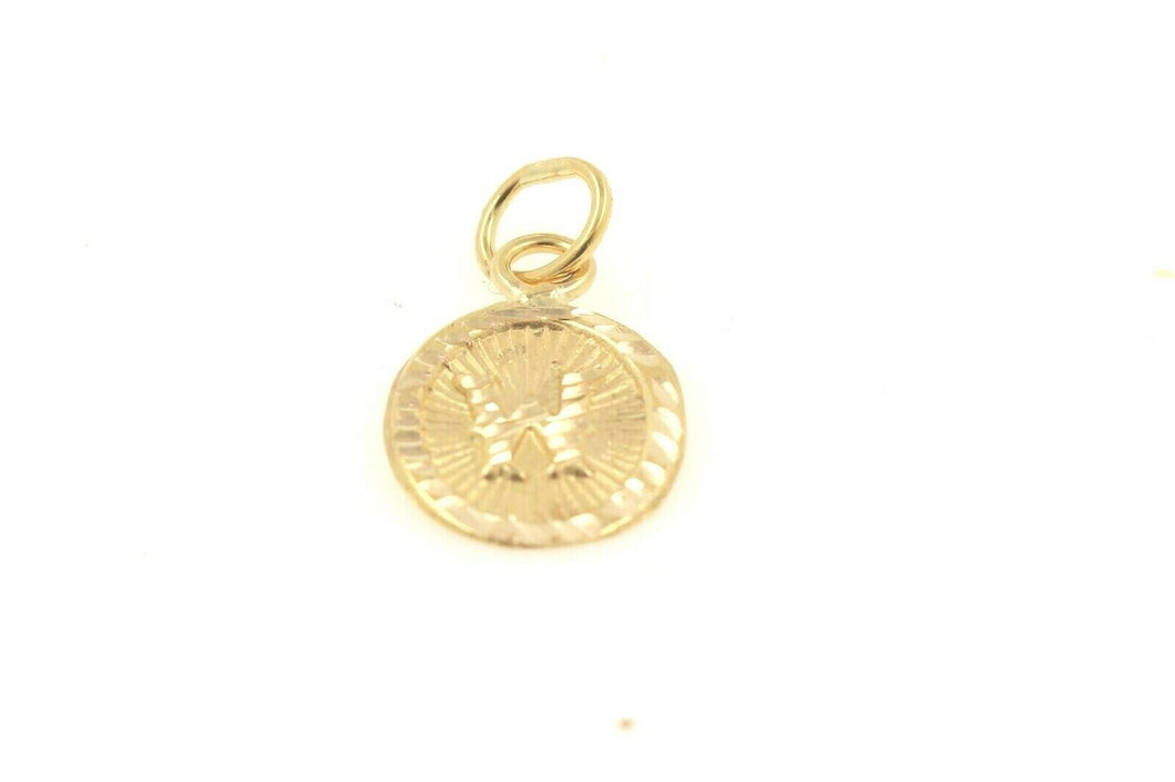 22k 22ct Solid Gold Charm Letter W Pendant Oval Design p1136 ns - Royal Dubai Jewellers