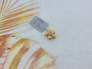 18K Solid Gold Floral Pendant P5499 - Royal Dubai Jewellers