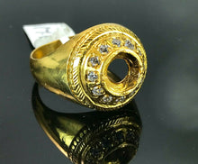 22k Ring Solid Gold ELEGANT Charm Mens Stone Band SIZE 11.5 "RESIZABLE" r2386 - Royal Dubai Jewellers