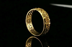 22k Ring Solid Gold ELEGANT Charm Ladies Band SIZE 7.25 "RESIZABLE" r2585mon - Royal Dubai Jewellers