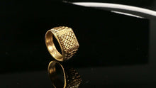 22k Ring Solid Gold ELEGANT Charm Men Diamond Cut Band SIZE 9 "RESIZABLE" r2441 - Royal Dubai Jewellers