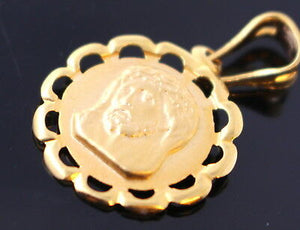 22k 22ct Solid Gold Christian Jesus Pendant Charm Locket Diamond Cut p752 - Royal Dubai Jewellers