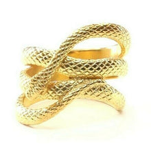 22k Ring Solid Gold ELEGANT Charm Ladies Snake Band SIZE 8 "RESIZABLE" r2341 - Royal Dubai Jewellers