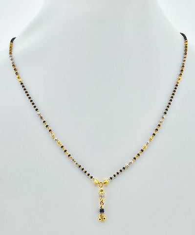 22K Solid Gold Two Tone Mangalsutra C4608 - Royal Dubai Jewellers
