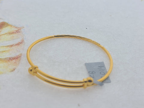 22K Solid Gold Designer Kids Adjustable Bangle CB3014 - Royal Dubai Jewellers