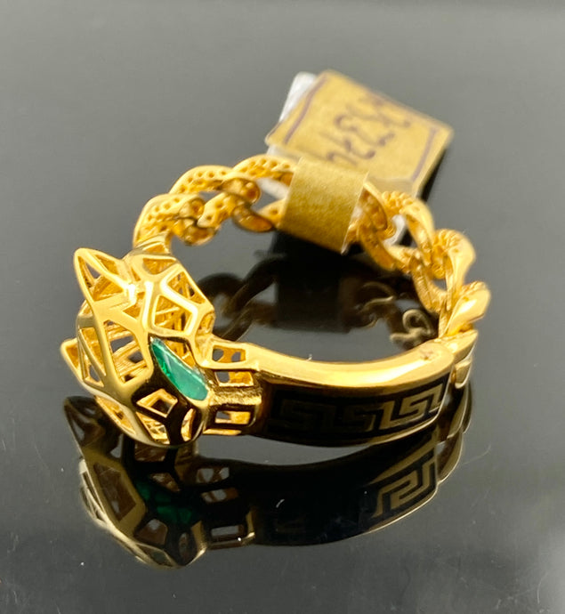 21k Solid Gold Exotic Men Panther Ring r5374 - Royal Dubai Jewellers