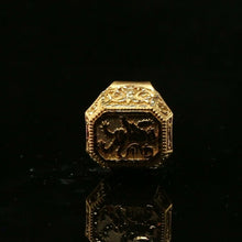22k Ring Solid Gold Elegant Lion Emblem Design Men Ring Size R2054 mon - Royal Dubai Jewellers