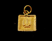 22k 22ct Solid Gold SIKH RELIGIOUS KHANDA ONKAR Pendant Diamond Cut p968 ns - Royal Dubai Jewellers