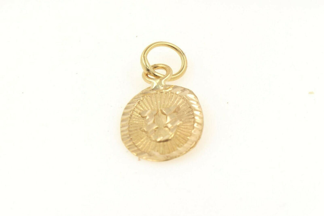 22k 22ct Solid Gold Charm Letter U Pendant Oval Design p1145 ns - Royal Dubai Jewellers